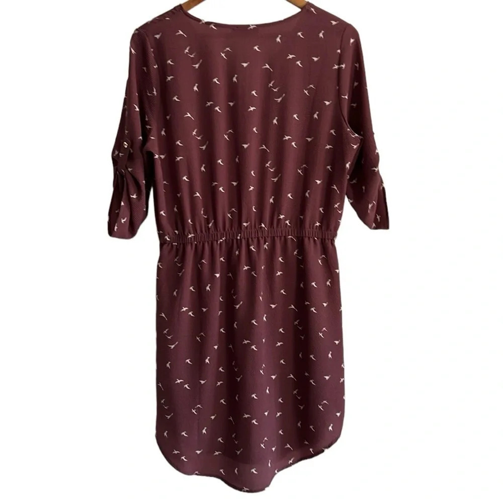 IRIS Dress with bird design and gold detail - Picture 5 of 6